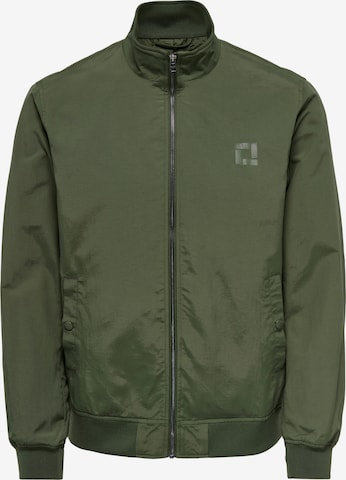 Veste mi-saison 'GERRY HARRINGTON' Only & Sons en vert : devant