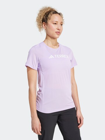 ADIDAS TERREX Performance shirt in Purple: front