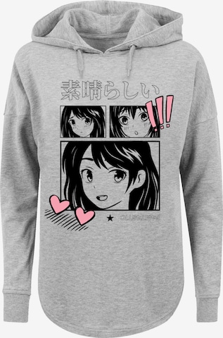 F4NT4STIC Sweatshirt 'Manga Anime' in Grau: predná strana