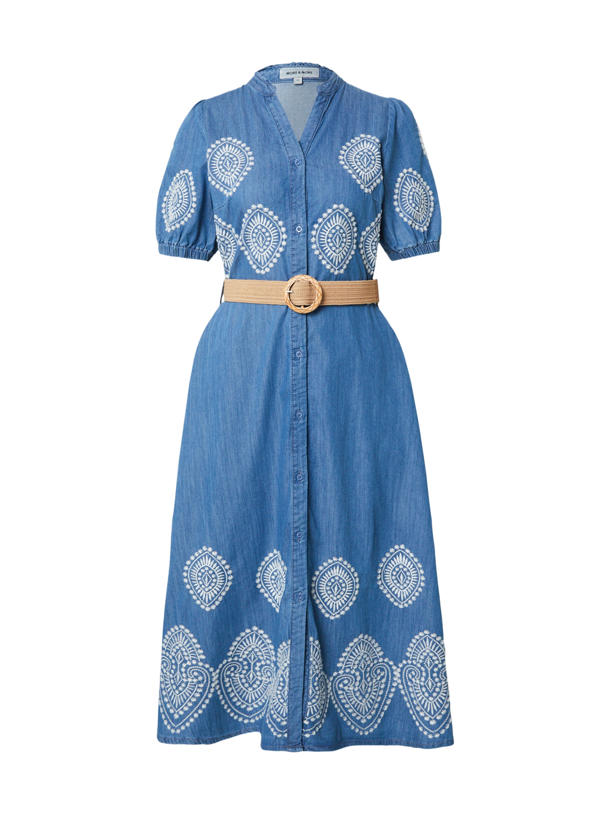 MORE & MORE Robe en bleu denim / blanc, Vue avec produit