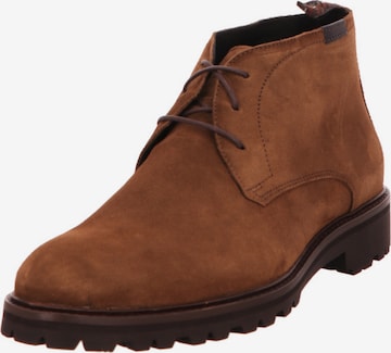 Floris van Bommel Lace-Up Ankle Boots in Brown: front