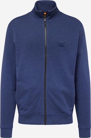 BOSS Orange Sweatjacke 'Zestart' in Blau: predná strana