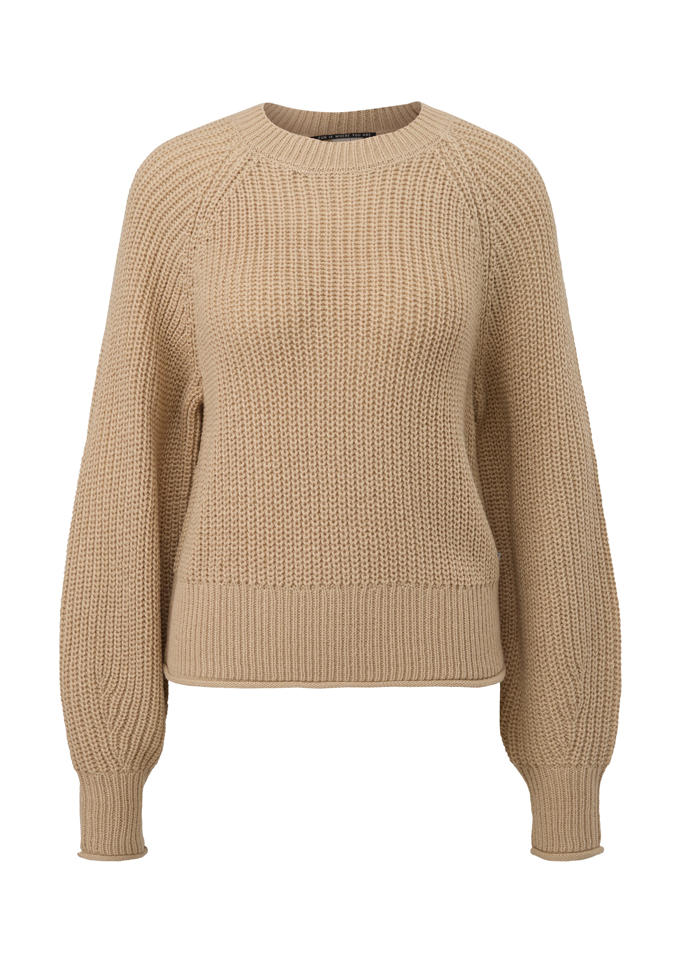 QS Pullover in Beige: Vorderseite