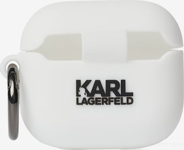 Husă de smartphoneuri 'Choupette' de la Karl Lagerfeld pe alb