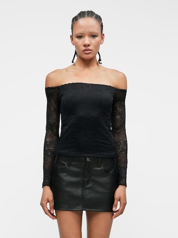 juoda Abercrombie & Fitch Marškinėliai: priekis