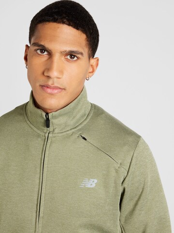 new balance - Sudadera con cremallera deportiva en verde