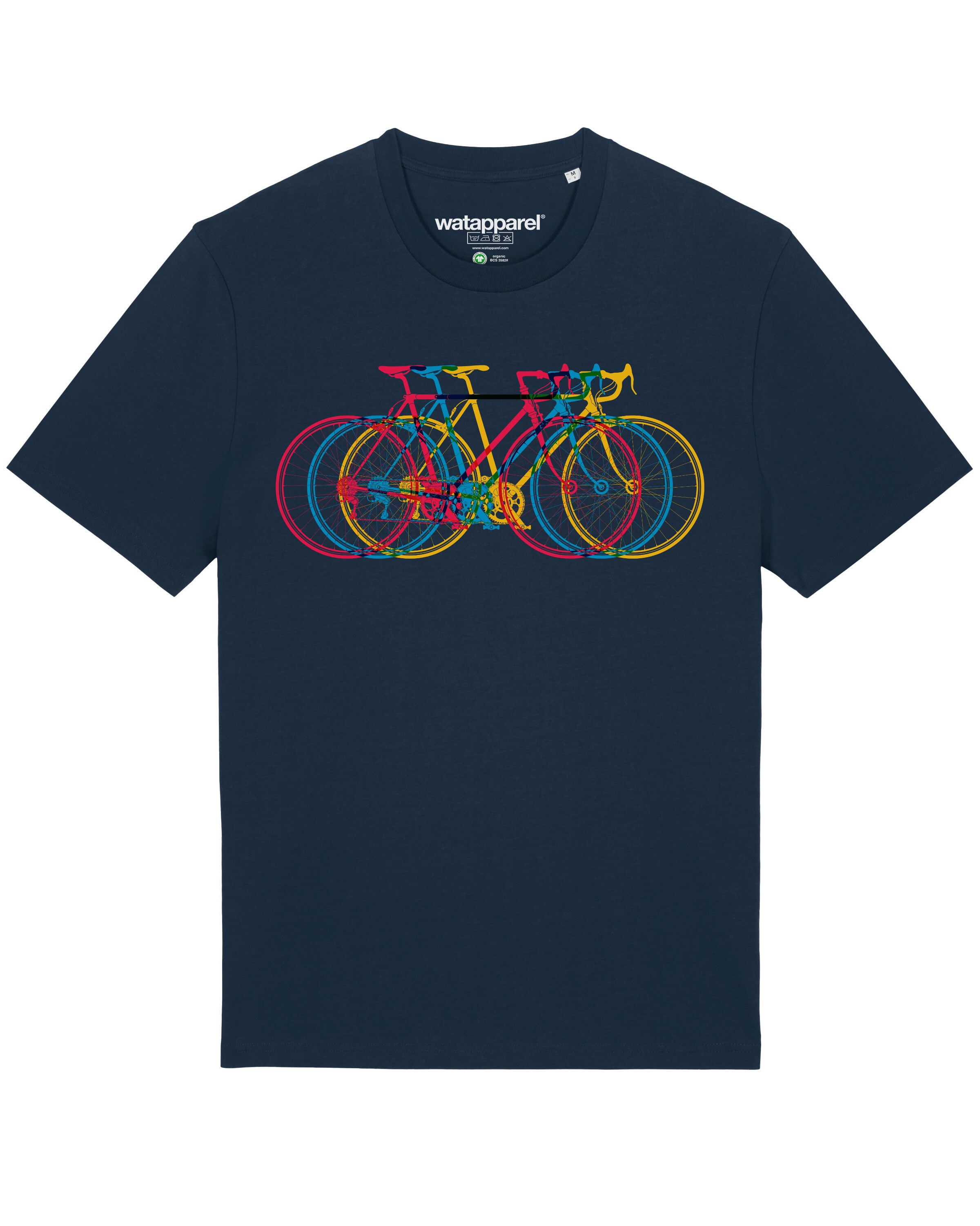 Watapparel Shirt 'Fahrräder' in Blauw: voorkant