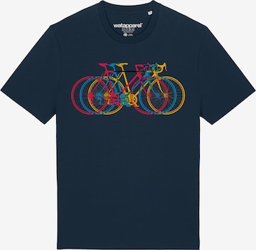 Watapparel Shirt 'Fahrräder' in Blue: front