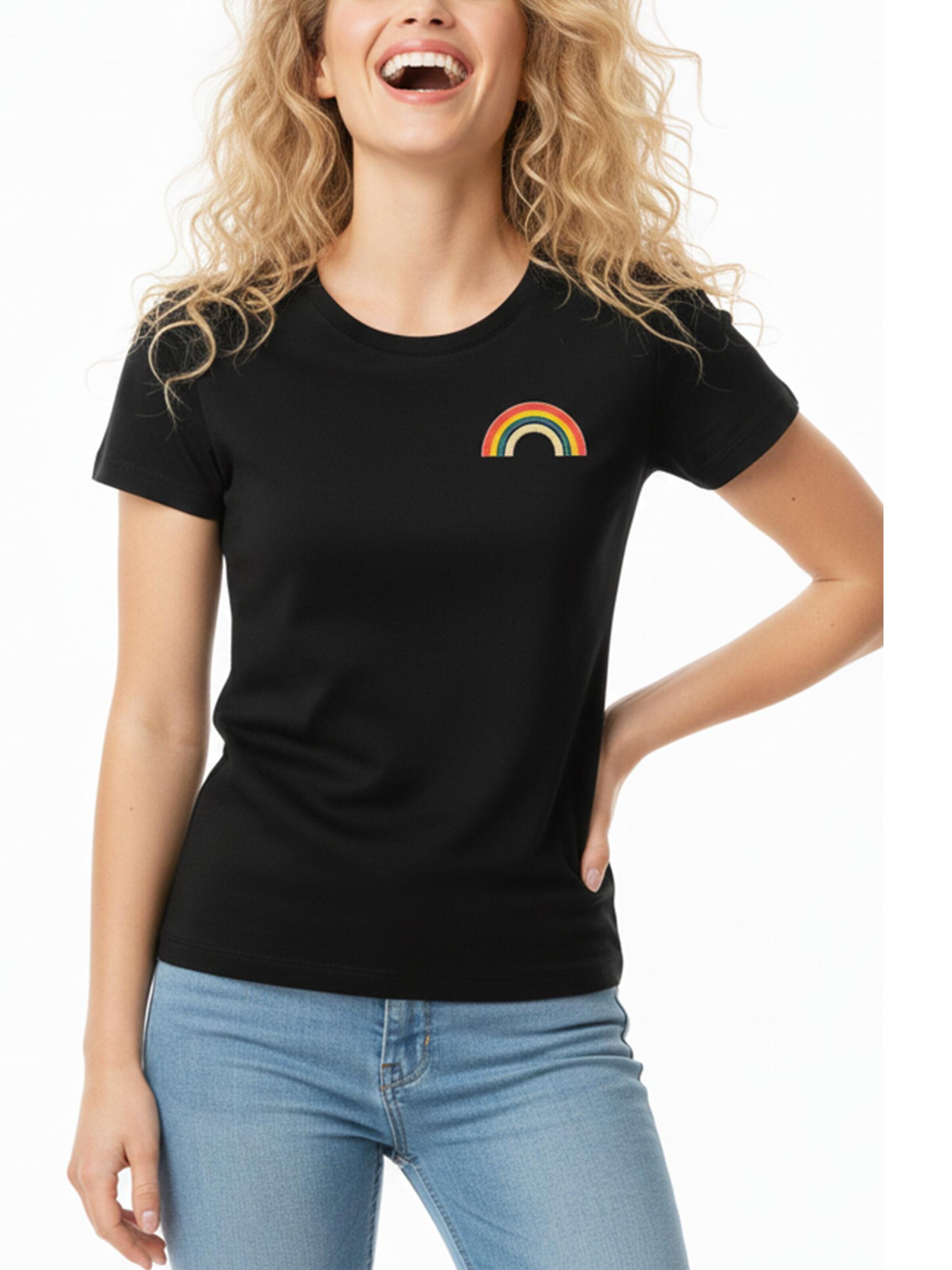 MAKAYA Shirt 'Rainbow'‌‌‌‌‌‌‌‌ in Schwarz
