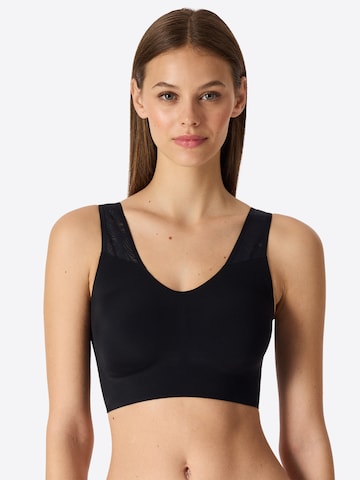 SCHIESSER Classic Bra ' Invisible Soft Lace ' in Black: front