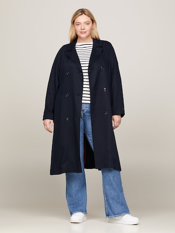 Tommy Hilfiger Curve Between-Seasons Coat in Blue: front