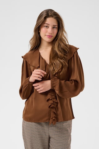 Cream Bluse in Braun: Vorderseite