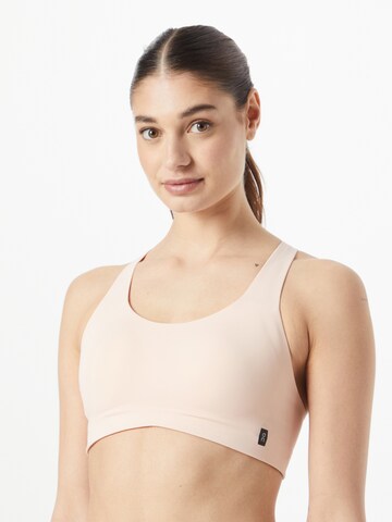 On Bralette Top in Pink: front