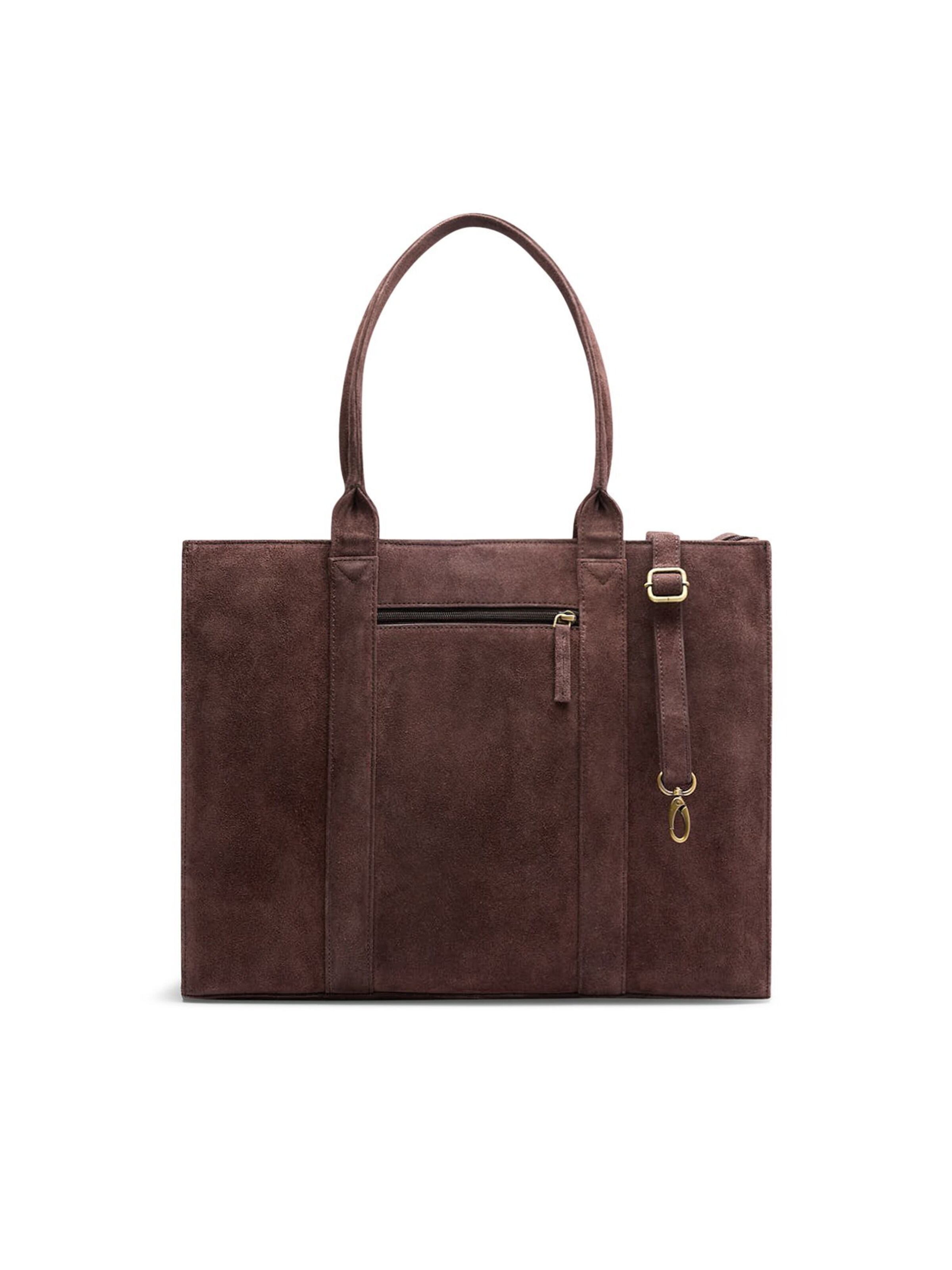 MANFIELD Cabas en marron / or, Vue avec produit