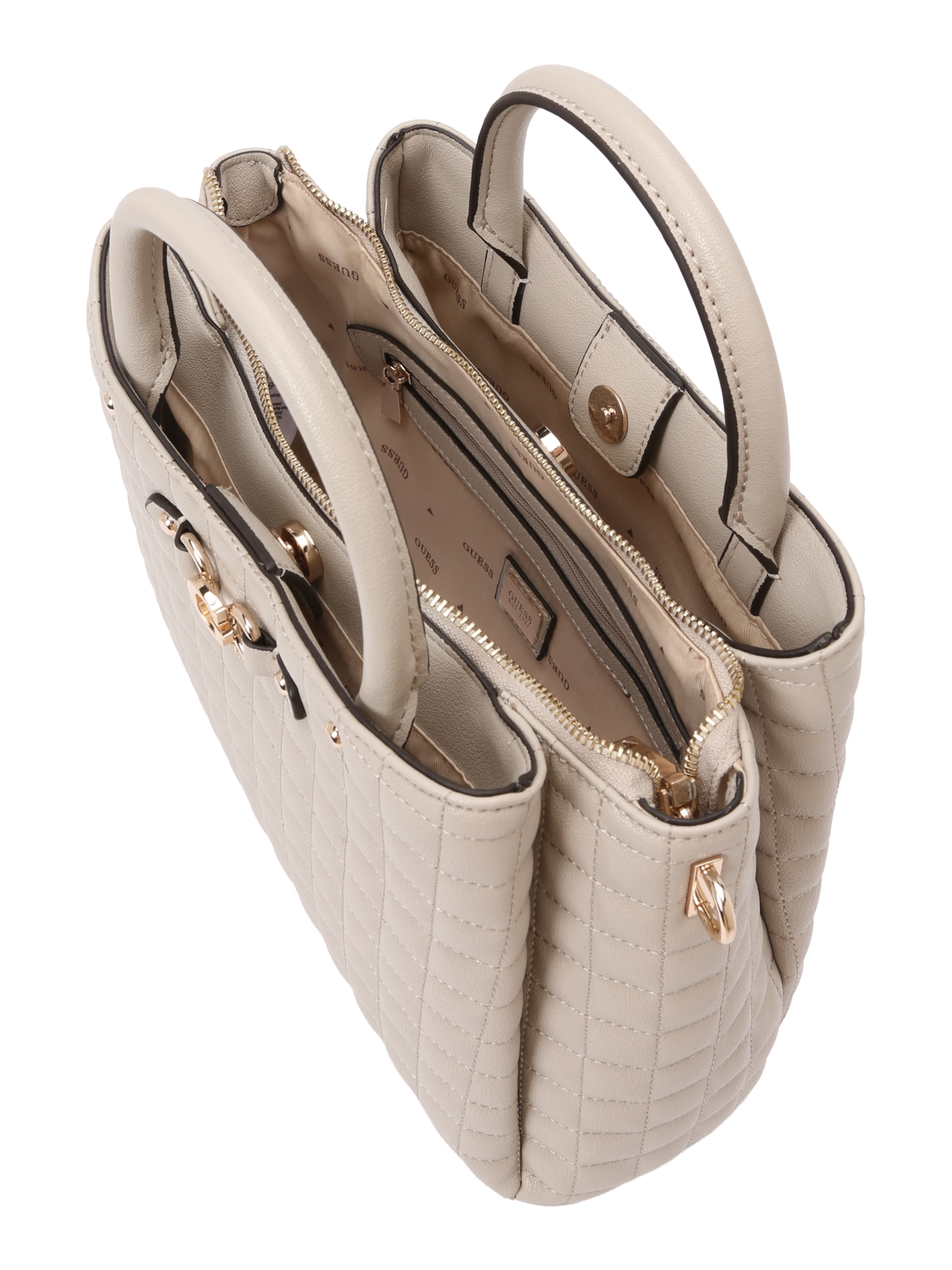 GUESS Handtas 'NADIRA GIRLFRIEND SATCHEL' in Grijs