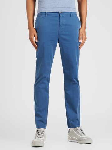 BOSS Alt kitsenev Chino-püksid, värv sinine: eest vaates