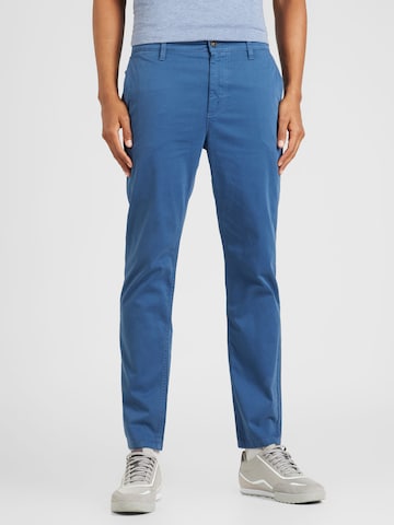 Effilé Pantalon chino BOSS Orange en bleu : devant