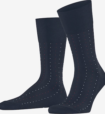 FALKE Socks 'Tiago Dotted Line' in Blue: front