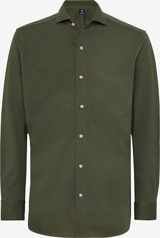 Boggi Milano Button Up Shirt in Green: front