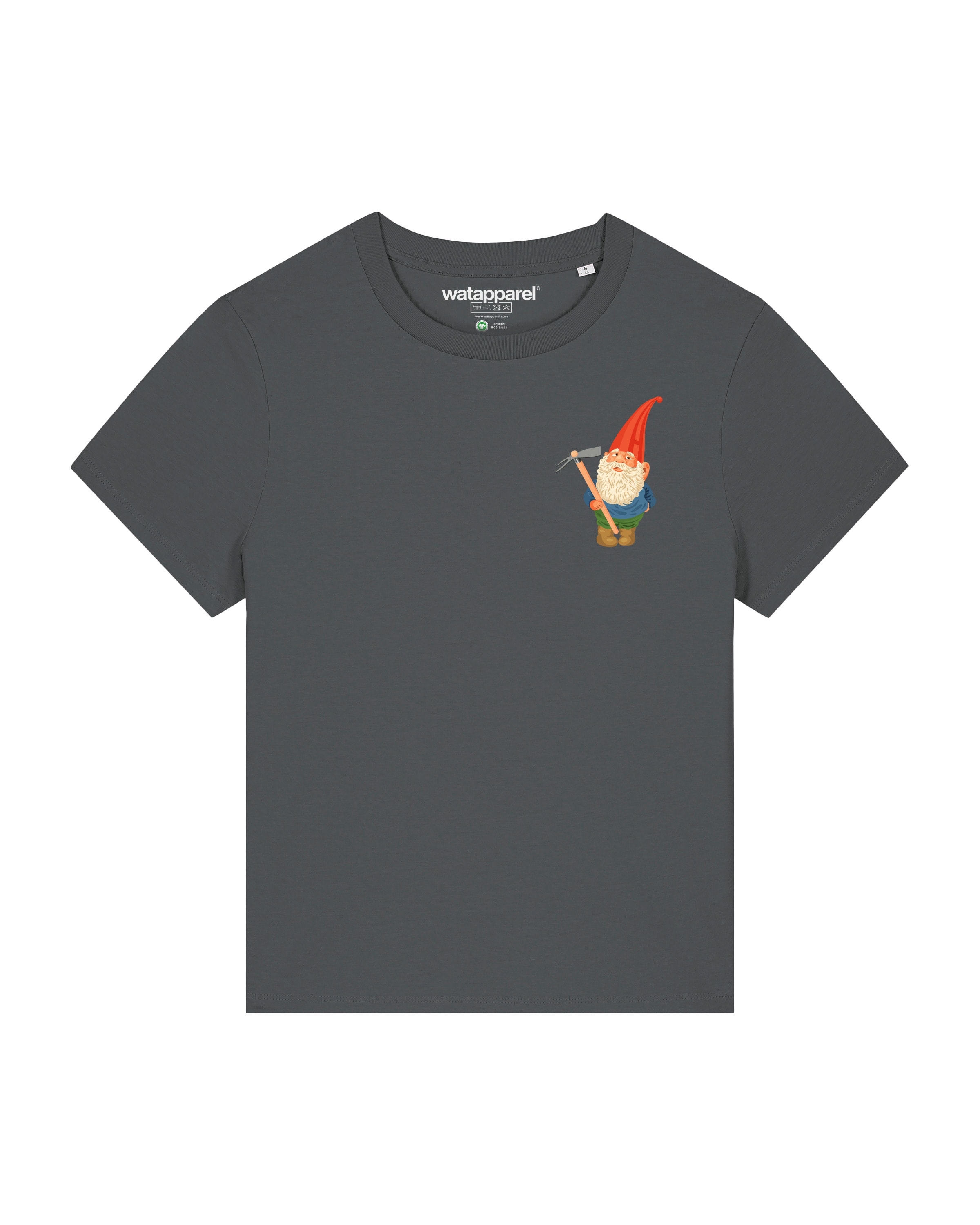 Watapparel Shirt 'Gartenzwerg' in Grijs: voorkant