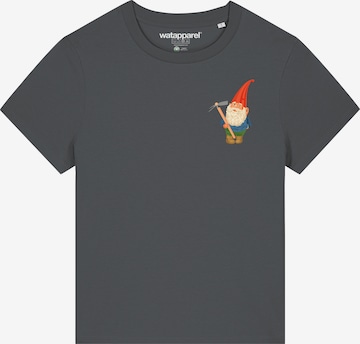 Watapparel Shirt 'Gartenzwerg' in Grijs: voorkant