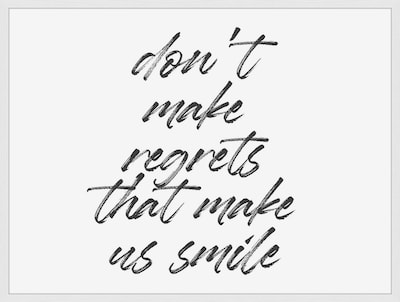 Liv Corday Bilder 'No Regrets' in schwarz / weiß, Produktansicht