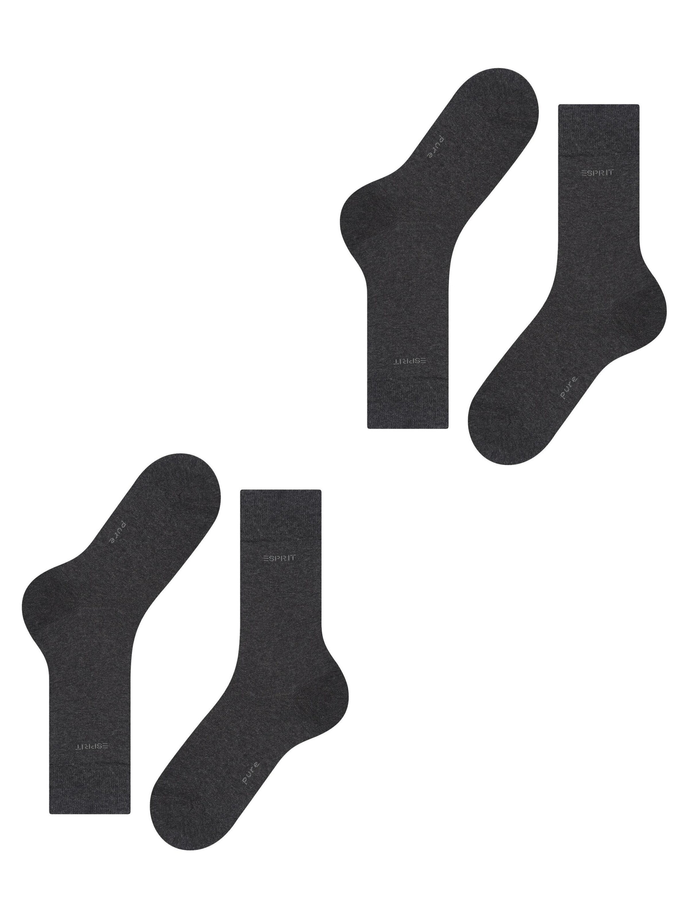 ESPRIT Socken 'Basic Uni 2-Pack'‌ in Grau
