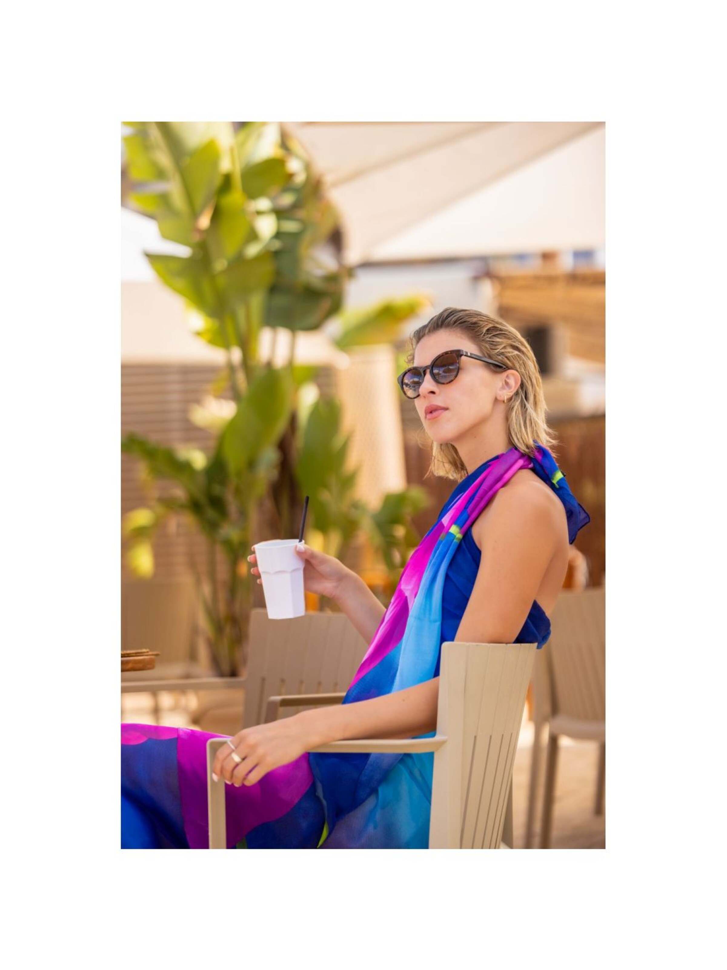 alberto cabale - Vestido de playa 'FABIOLA' en azul