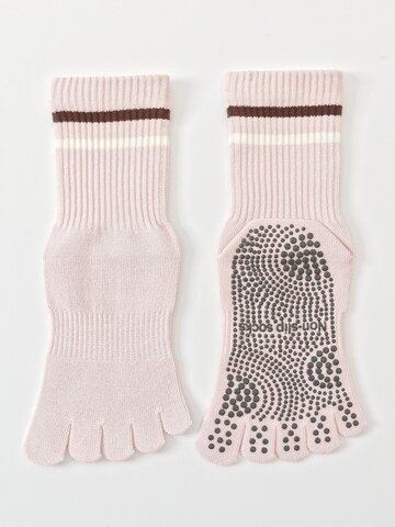 Millo Athletic Socks 'Freedome Yoga' in Pink