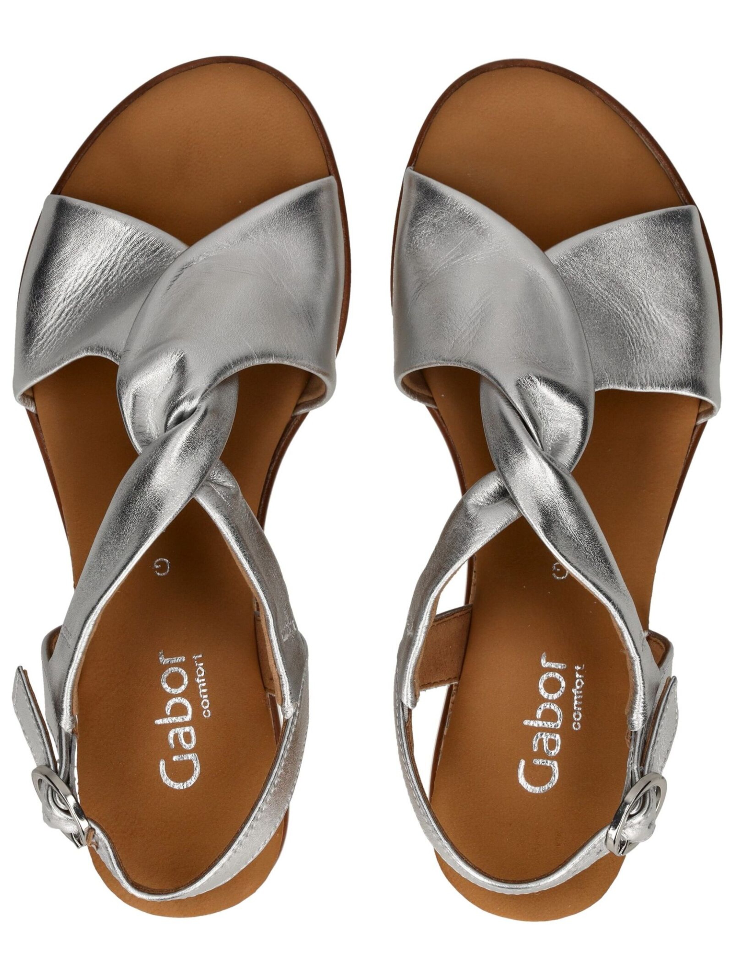 GABOR Strap Sandals in Silver