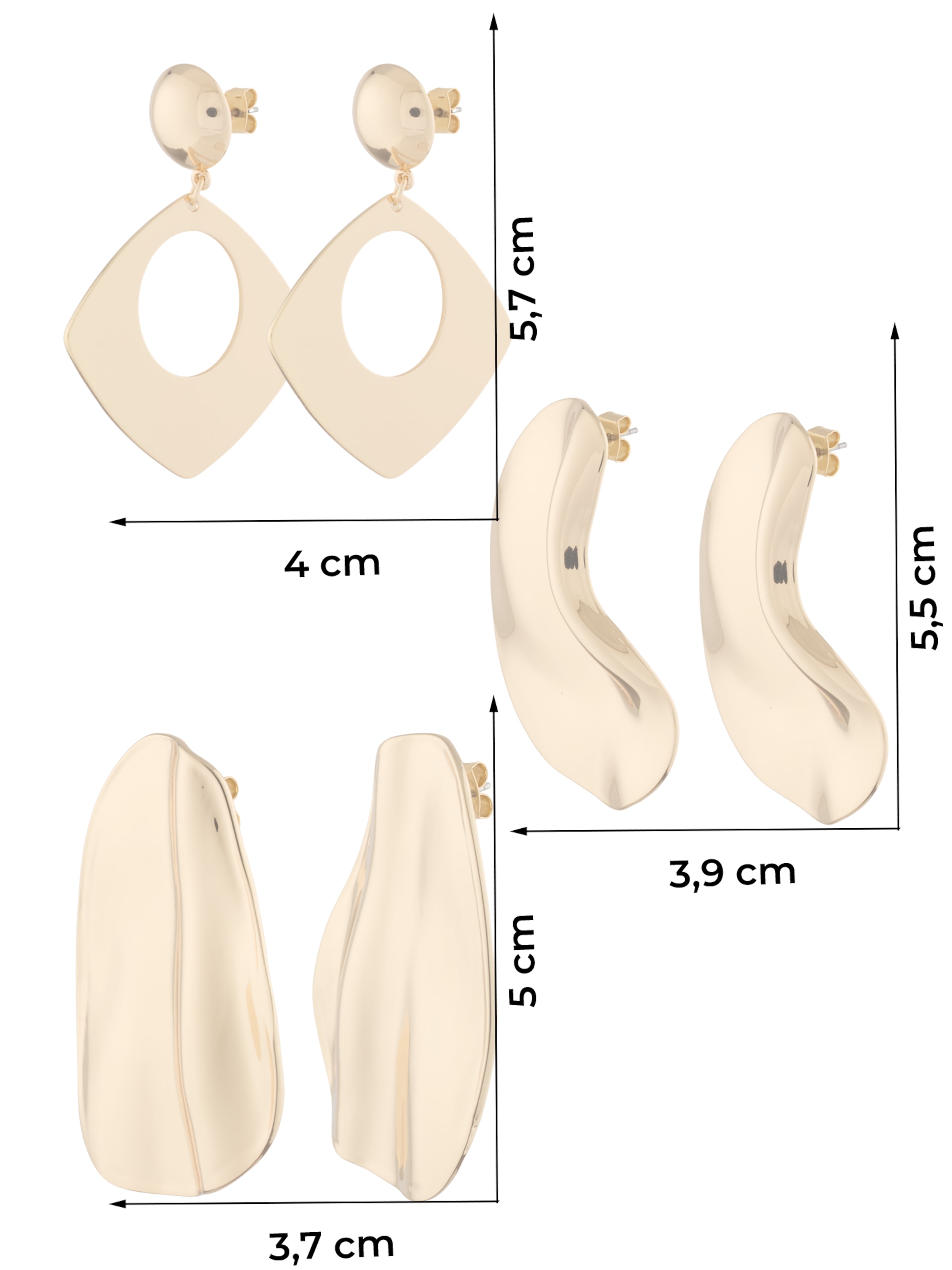 ABOUT YOU Náušnice – zlatá