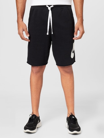 Nike Sportswear Loosefit Shorts 'Club Alumni' in Schwarz: predná strana