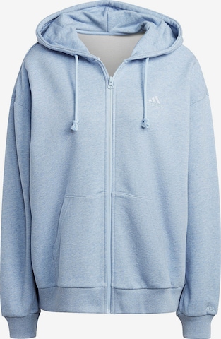 ADIDAS SPORTSWEAR Athletic Zip-Up Hoodie in Blue: front