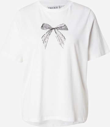 T-shirt 'PCMANILLA' PIECES en blanc : devant