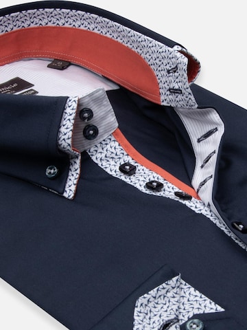 Slim fit Camicia business 'Marco Polo Iconic Satin Man Shirt White' di 7Camicie in blu