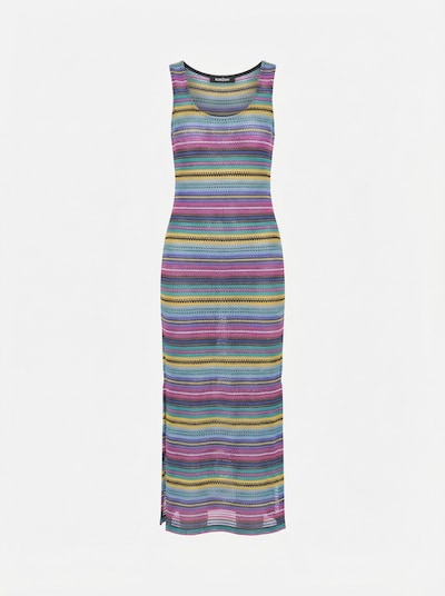 KOROSHI Gebreide jurk in de kleur Blauw / Hemelsblauw / Geel / Pink, Productweergave