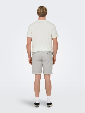 Only & Sons Regular Chino Pants 'Peter Dobby' in Grey