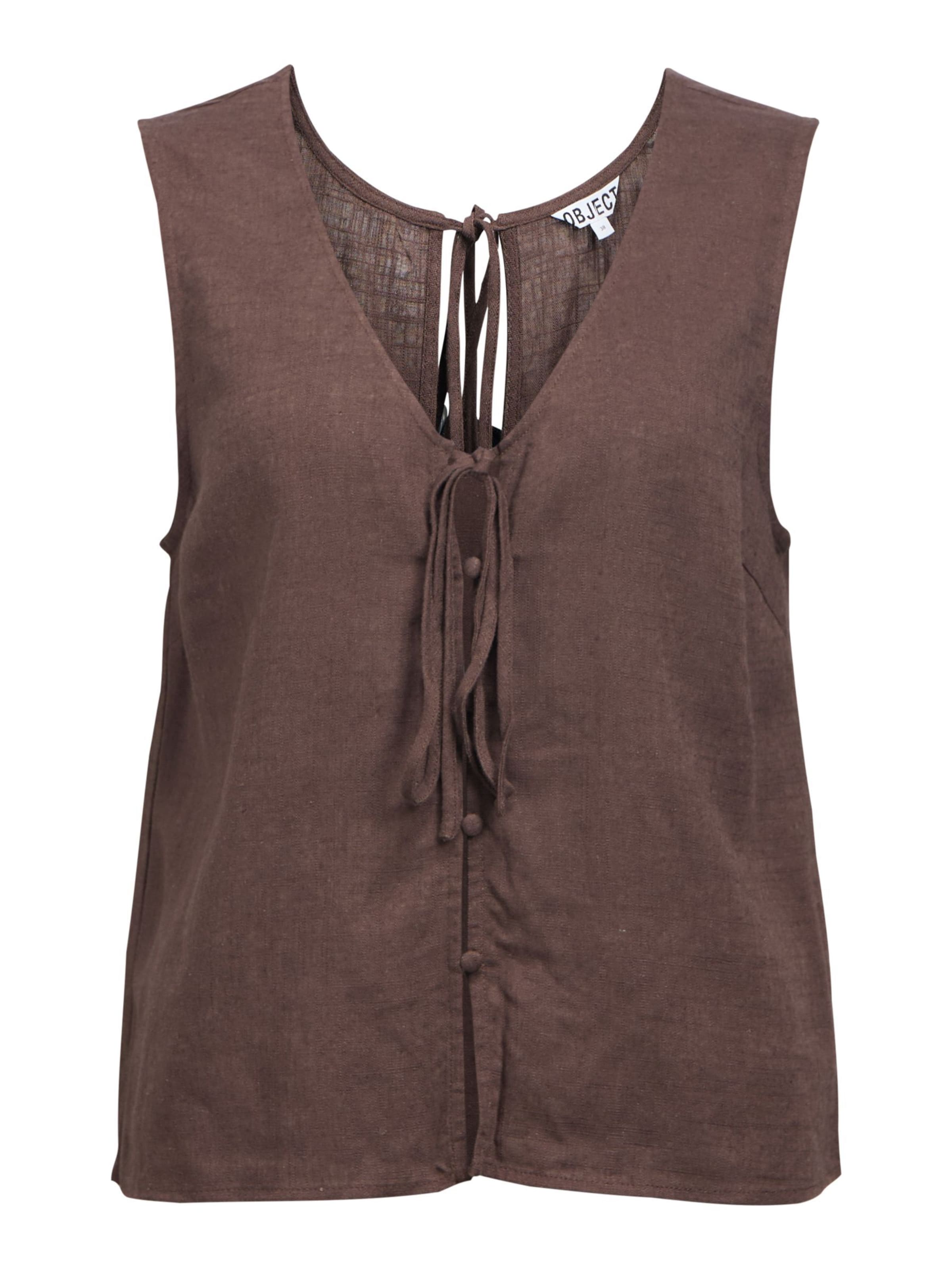 OBJECT Blouse in Brown: front