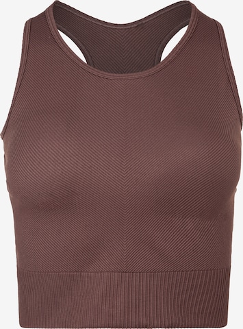 Athlecia Bustier Sport-BH 'Flow' in Braun: predná strana