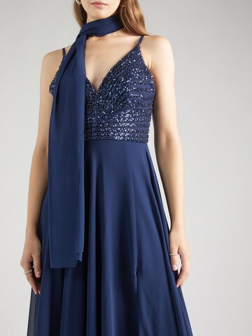 mascara Evening Dress in Blue