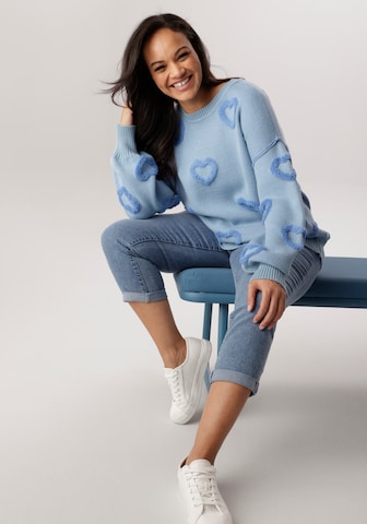 Aniston Pullover in Blau