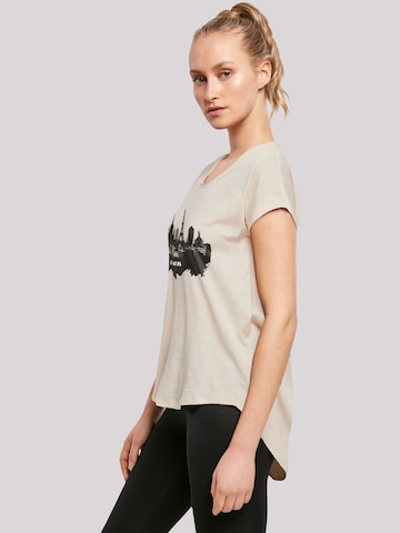 T-shirt 'Cities Collection - Paris skyline' F4NT4STIC en beige
