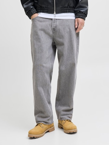 JACK & JONES Baggy Džínsy 'JJIAlex Original' - Sivá: predná strana