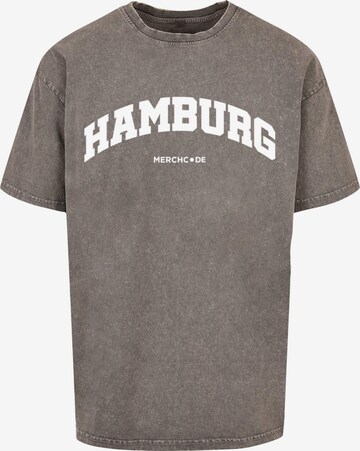 Merchcode Shirt 'Hamburg' in Grijs: voorkant