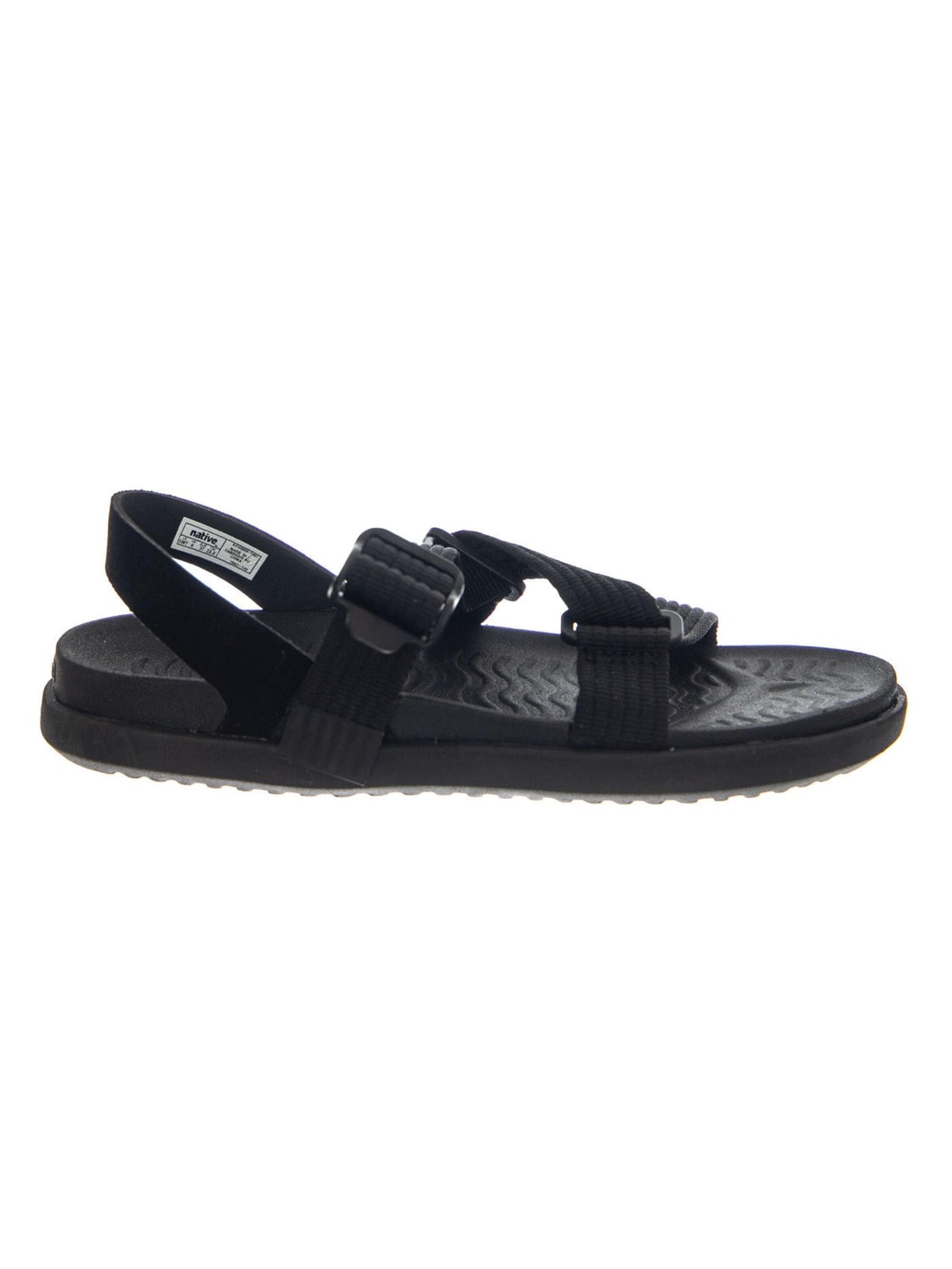 Sandalo 'Zurich' di NATIVE in nero: frontale