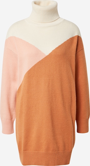 ROXY Strickkleid en beige / dunkelorange / hellpink, Vue avec produit