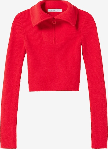 Bershka Sweater in Red: front