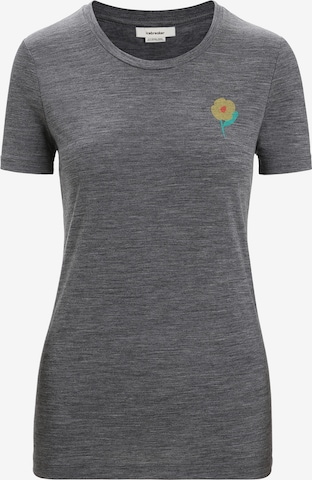 T-shirt fonctionnel 'Tech Lite II Springtime Flowers' ICEBREAKER en gris : devant