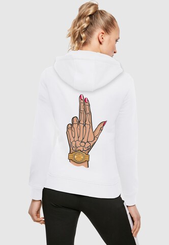 Felpa 'BadGirl Bang' di Mister Tee in bianco: frontale