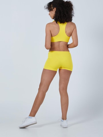 SPORTKIND Skinny Sporthose 'Short Tights'‌‌‌‌‌‌‌ in Gelb